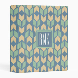 Monogram Outdoor Geo Step Geometric Arrow Patt Mini Binder