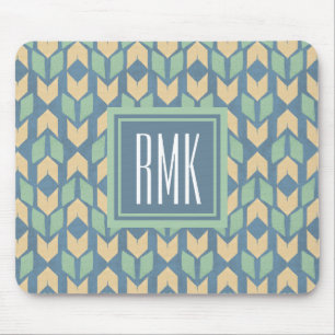 Monogram Outdoor Geo Step Geometric Arrow Patt Mouse Pad