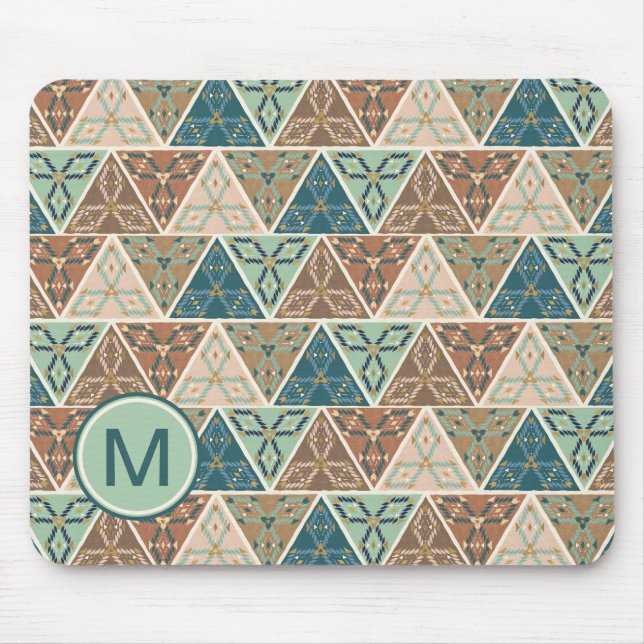 Monogram | Outdoor Geo Step | Geometric Pattern Mouse Pad (Front)