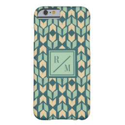 Monogram | Outdoor Geo Step | Geometric Teal Arrow Barely There iPhone 6 Case