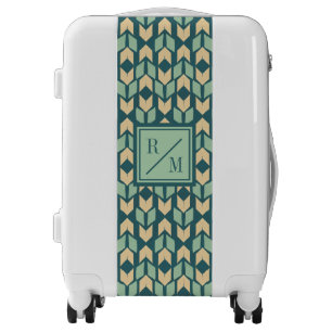 Monogram Outdoor Geo Step Geometric Teal Arrow Luggage