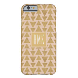 Monogram | Outdoor Geo Step | Gold &amp; Coral Geometr Barely There iPhone 6 Case