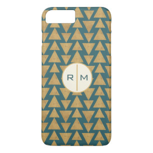 Monogram   Outdoor Geo Step   Gold & Dark Teal Pat iPhone 8 Plus/7 Plus Case