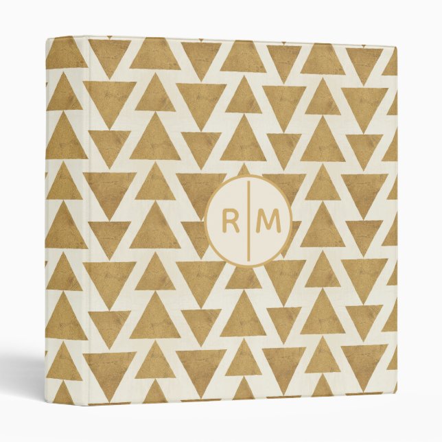 Monogram | Outdoor Geo Step | Gold Geometric Patte Binder (Front/Spine)