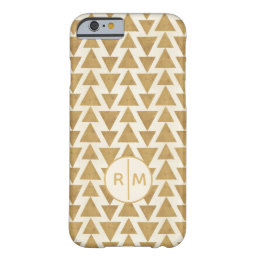 Monogram | Outdoor Geo Step | Gold Geometric Patte Barely There iPhone 6 Case