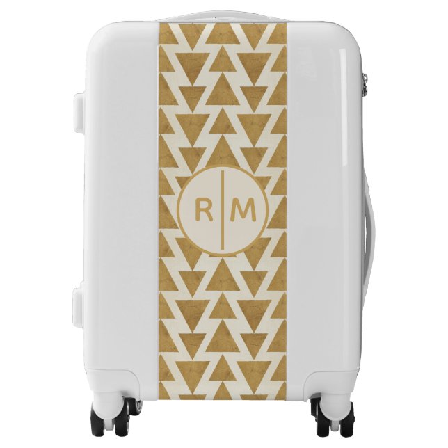 Monogram | Outdoor Geo Step | Gold Geometric Patte Luggage (Front)