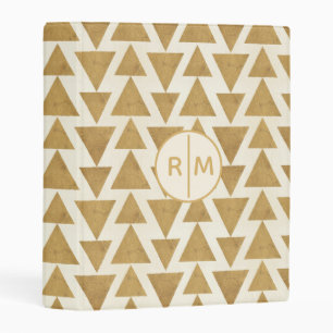 Monogram Outdoor Geo Step Gold Geometric Patte Mini Binder