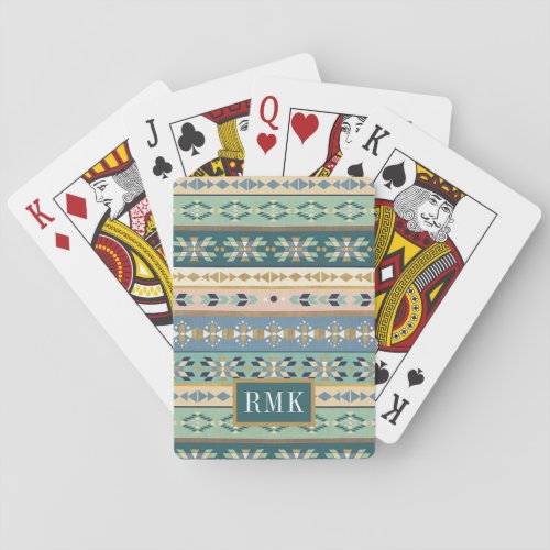 Monogram  Outdoor Geo Step  Indian Pattern Playing Cards