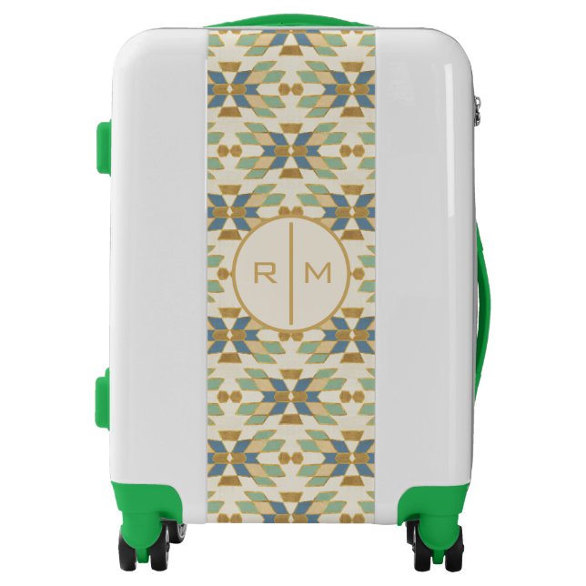 Monogram | Outdoor Geo Step | Tribal Pattern Luggage (Front)