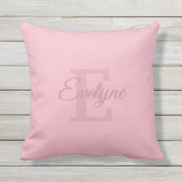 Monogram Outdoor Template Initial Letter E Script