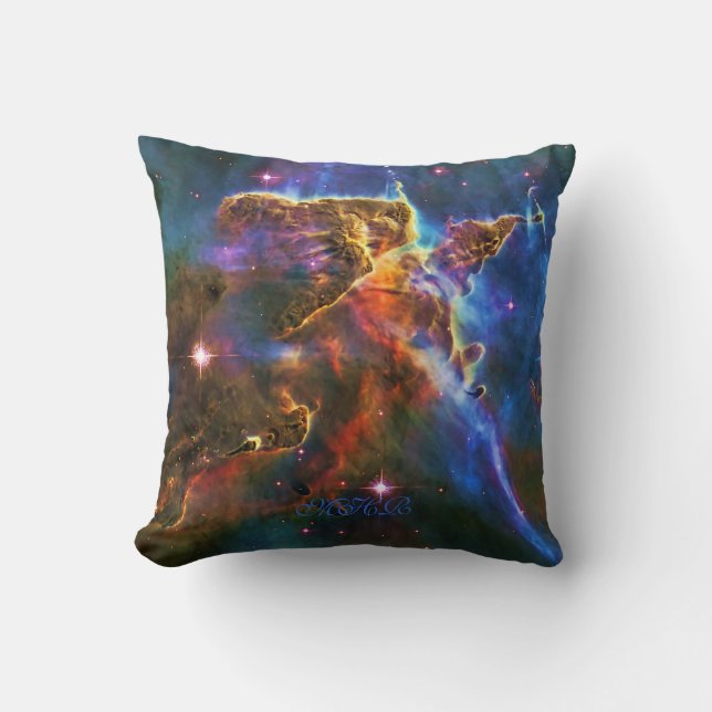 Monogram Outer Space Pillars of Creation Throw Pillow (Front)