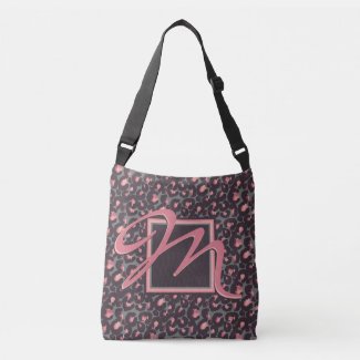 Monogram Outside The Box Black Pink Leopard Print Crossbody Bag