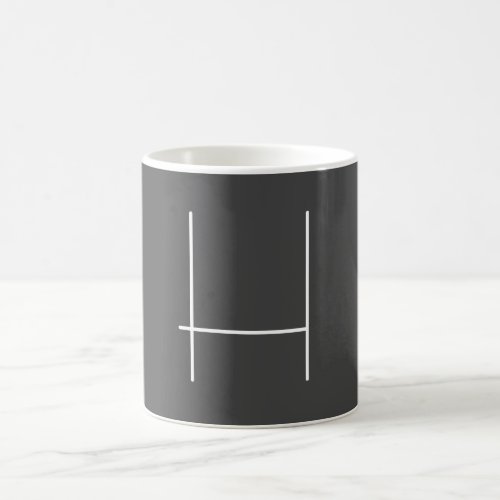 Monogram Own Name Initial Modern Minimalist Grey Coffee Mug