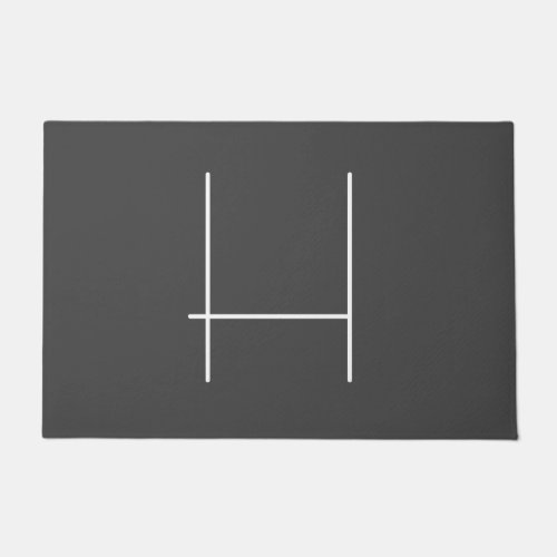 Monogram Own Name Initial Modern Minimalist Grey Doormat