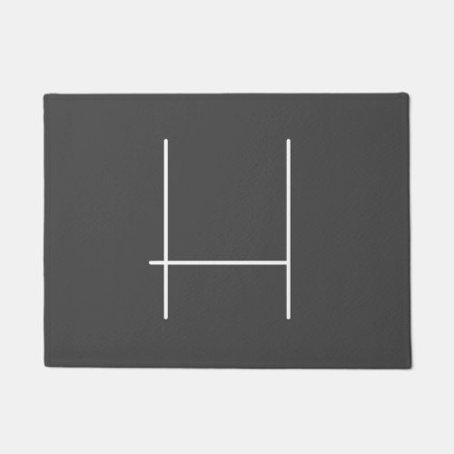 Monogram Own Name Initial Modern Minimalist Grey Doormat