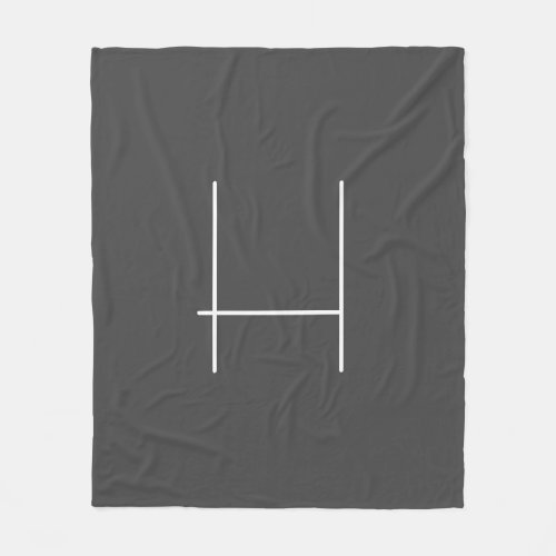 Monogram Own Name Initial Modern Minimalist Grey Fleece Blanket