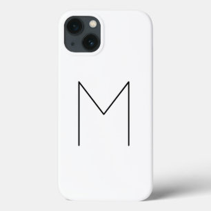 Monogram Own Name Initial Modern Plain Minimalist iPhone 13 Case