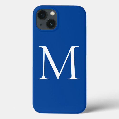 Monogram Own Name Initial Modern Plain Minimalist  iPhone 13 Case