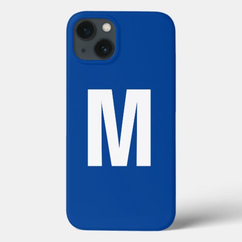 Monogram Own Name Initial Modern Plain Minimalist iPhone 13 Case