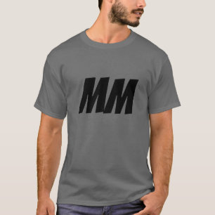 Monogram Own Name Initials Modern Plain Minimalist T-Shirt
