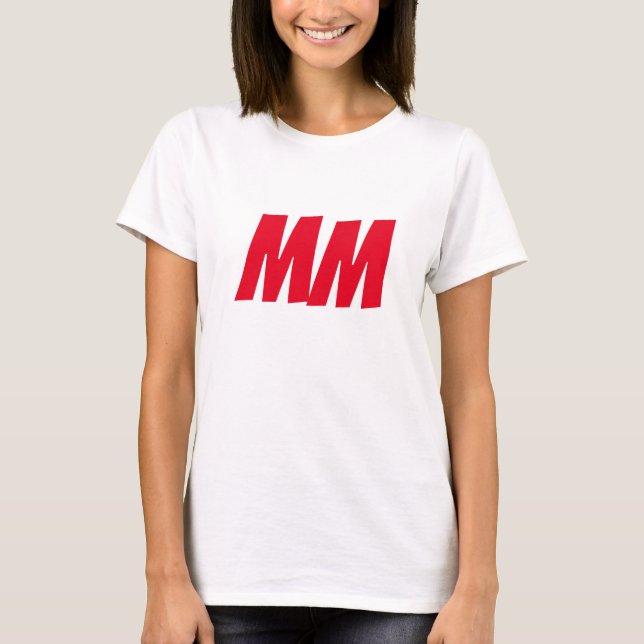 Monogram Own Name Initials Modern Plain Minimalist T-Shirt (Front)