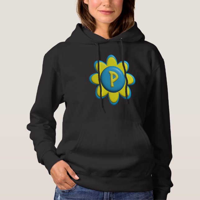 Monogram P  Colorful Flower Hoodie (Front)