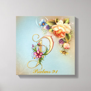 Monogram P Premium Wrapped Canvas (Gloss) Print