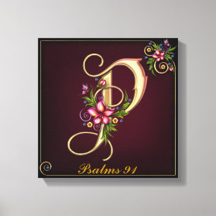 Monogram P Premium Wrapped Canvas (Gloss) Print