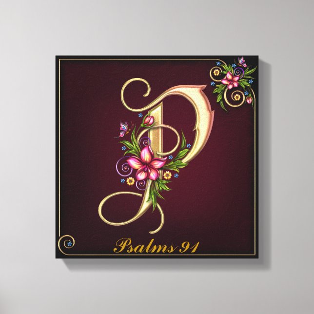 Monogram P Premium Wrapped Canvas (Gloss) Print (Front)