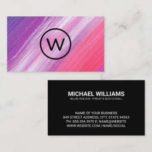 Monogram   Paint Texture  Business Card