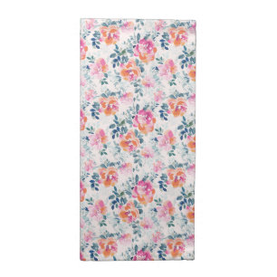 Monogram Painted Roses Pattern Cloth Napkin