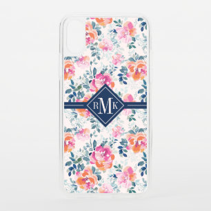 Monogram   Painted Roses Pattern iPhone XS Case