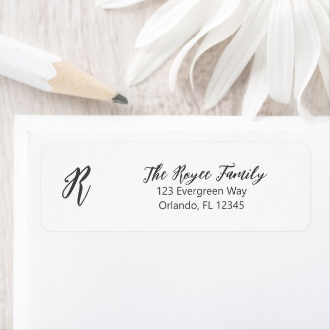 Monogram Painting Art Address Label (Insitu)