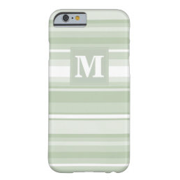 Monogram pale green stripes barely there iPhone 6 case