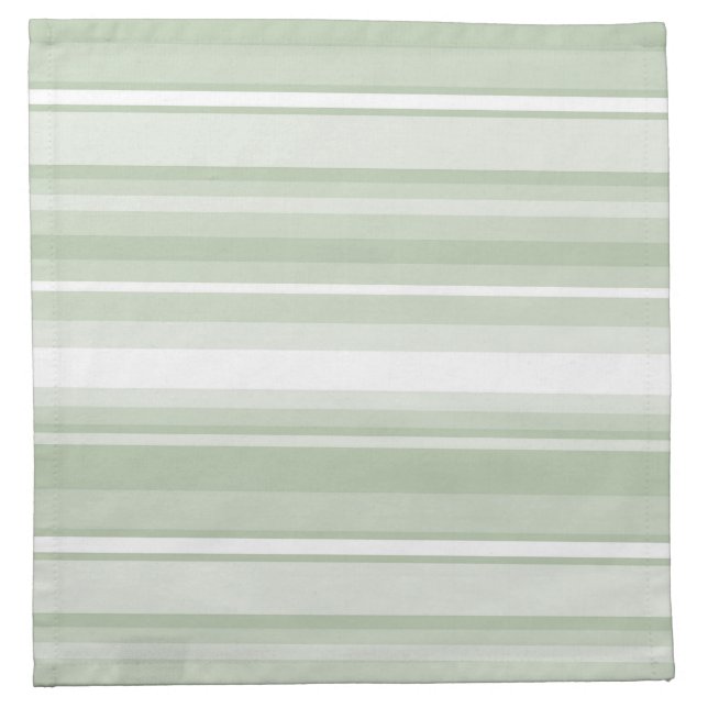 Monogram pale green stripes napkin (Front)