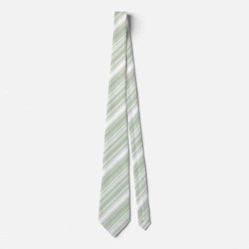 Monogram pale green stripes tie