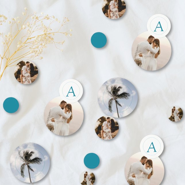 Monogram Palm Tree Photos Beach Wedding Confetti (Monogram Palm Tree Photos Beach Wedding Confetti
)