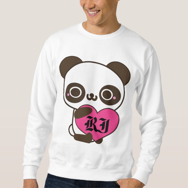 Monogram Panda Heart Sweatshirt (Front)