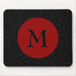 Monogram Panther Print Mouse Pad at Zazzle