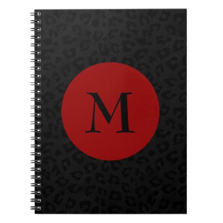Monogram Panther Print Notebook