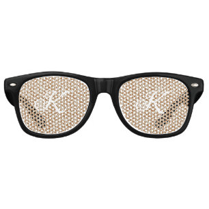 Monogram panther skin light brown pattern name let retro sunglasses