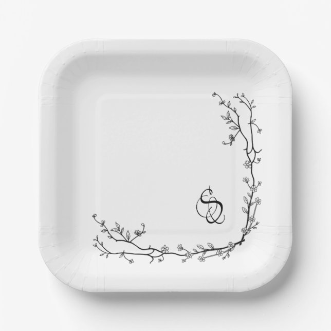 Monogram Paper Plate (Front)