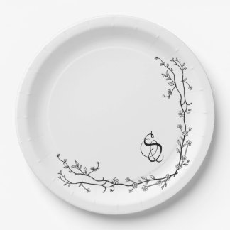 Monogram Paper Plates