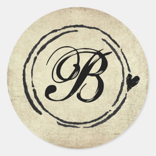 Monogram Passport Stamp Sticker