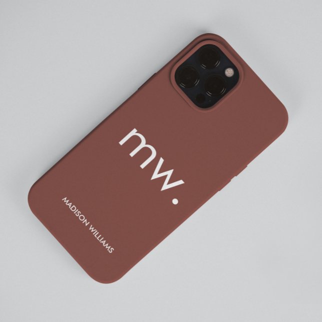 Monogram Pastel Elegant Feminine Minimalist  Case- Case-Mate iPhone Case (Creator Uploaded)