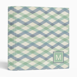 Monogram Pastel Geometric Pattern Binder