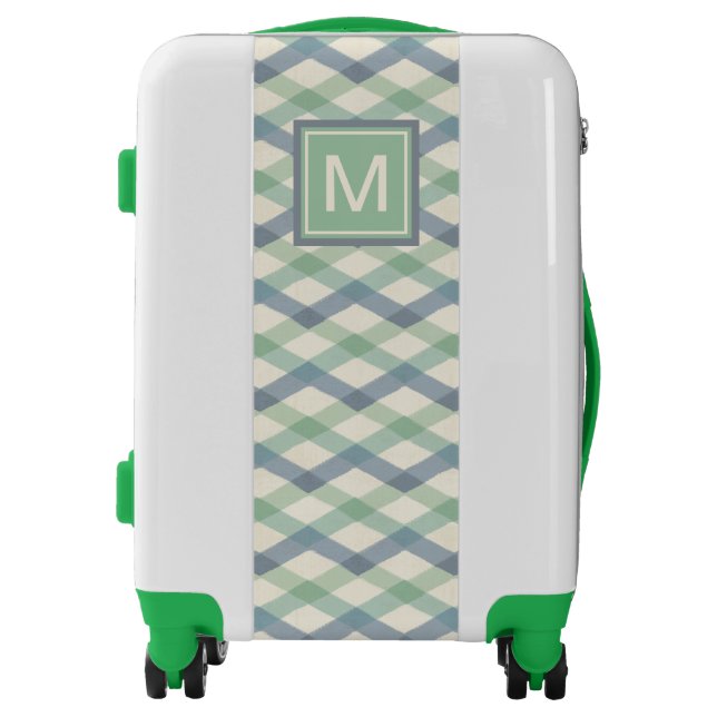 Monogram | Pastel Geometric Pattern Luggage (Front)