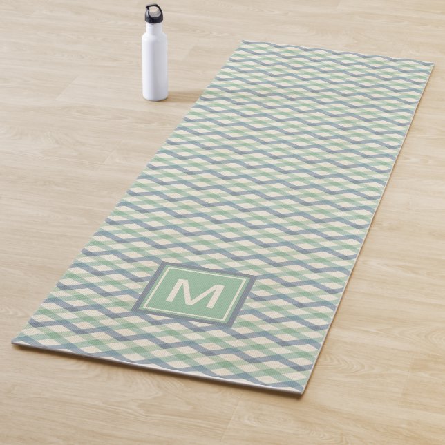 Monogram | Pastel Geometric Pattern Yoga Mat (In Situ)