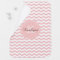 Monogram Pastel Pink Zigzag Custom Baby Blanket