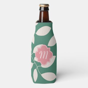 Monogram Pattern Bottle Cooler Cozy by charmingink at Zazzle